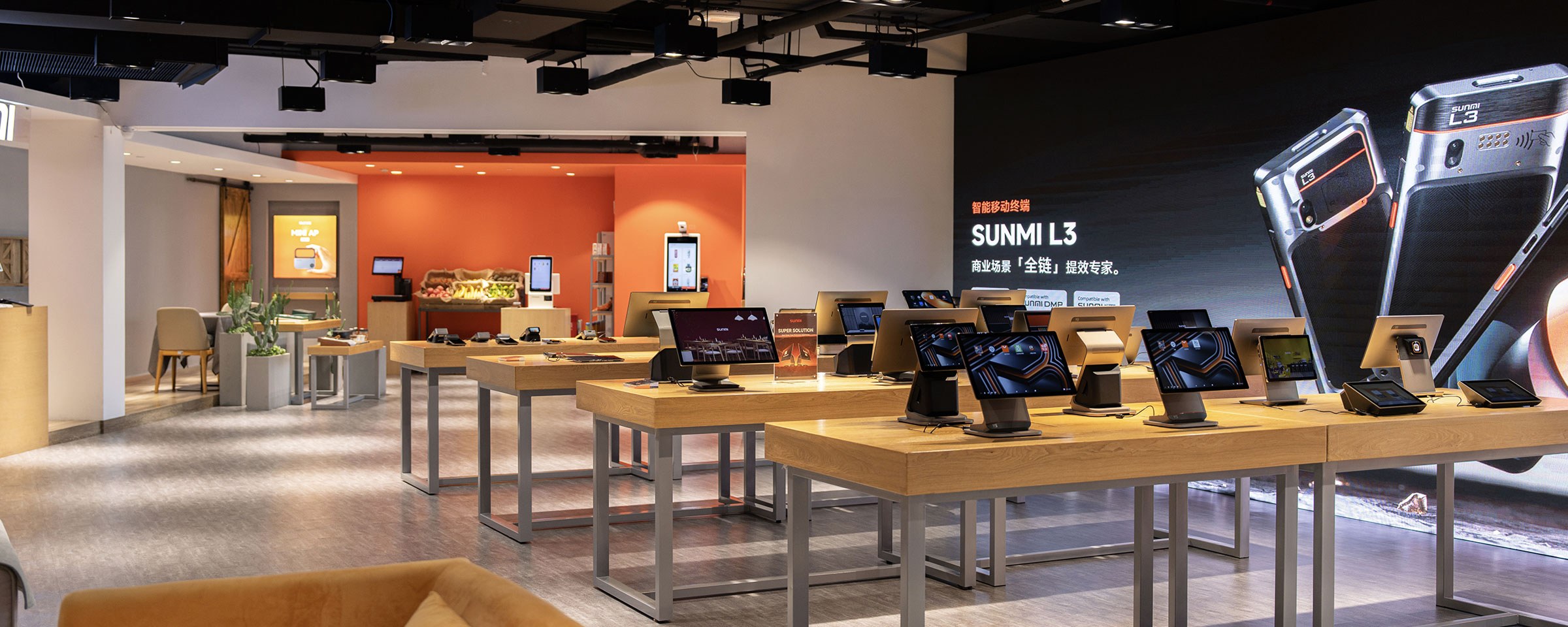 SUNMI hardware i butiksmiljø